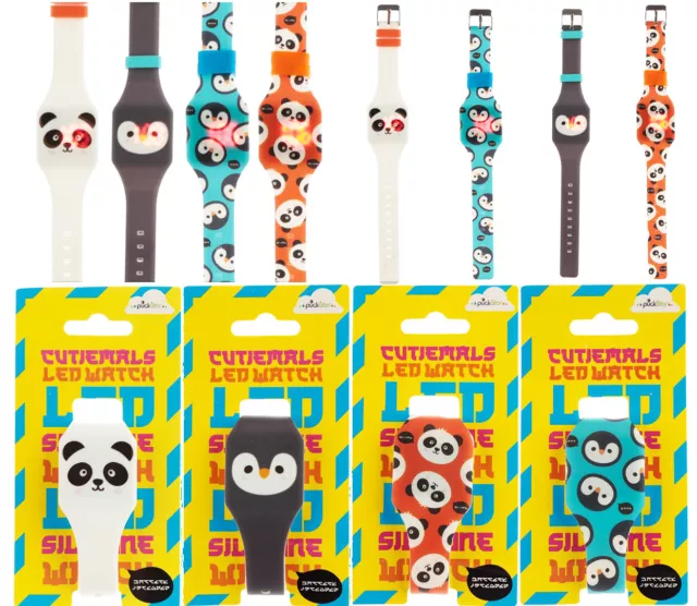 Montre Pour Enfants LED Touch Tactile Numérique Silicone Animaux Tous Coloré