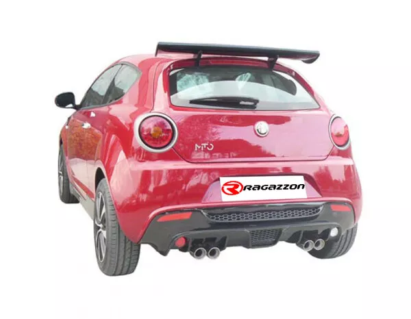 Ragazzon Acciaio Inox Sportivo Alfa Romeo Mito 955 1.4l TB Medio 2x90mm Piccante 3