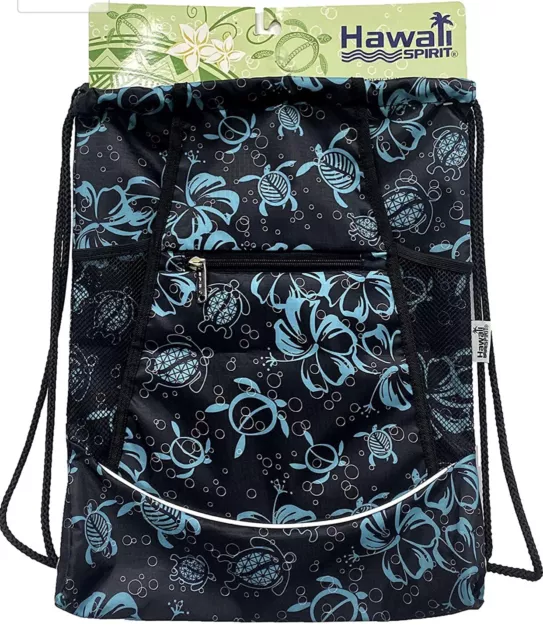 NWT Hawaii print Drawstring Backpack for Gym Hiking Travel Beach