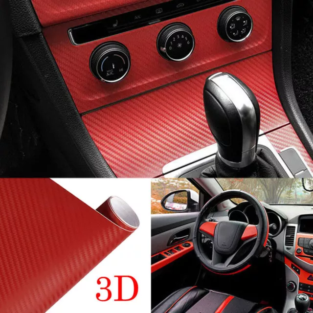 AUTOCOLLANT D'ENVELOPPE DE panneau d'accessoires intérieurs de voiture 3D  rouge EUR 7,02 - PicClick FR