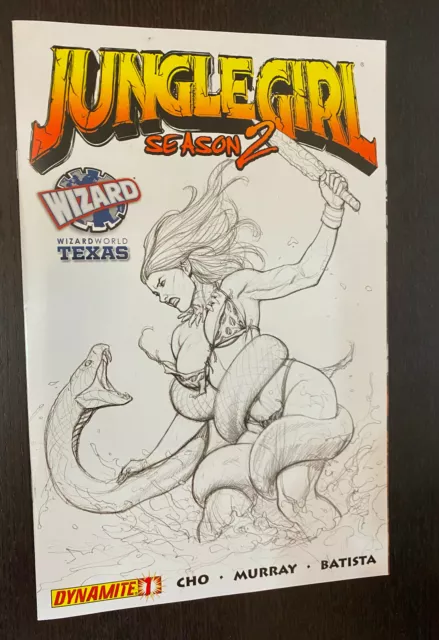 JUNGLE GIRL SEASON 2 #1 (Dynamite 2008) -- Wizard World Texas Sketch Variant