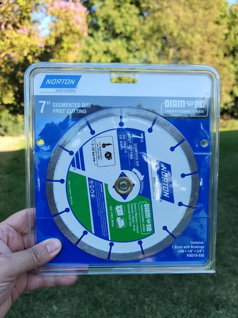 NEW! Norton 7" Segmented Rim Diamond Saw Blade 50510-038, New Sealed.