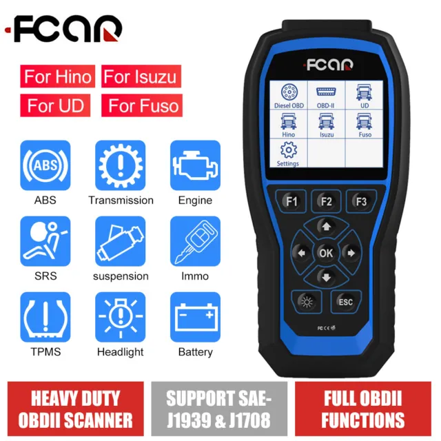 FCAR F506 2 in 1 24V Heavy Truck Scanner Full System 12V Car OBD2 Diagnois Tool