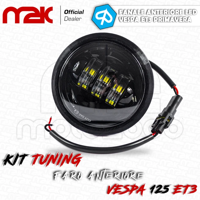 KIT FANALE FARO Anteriore Full Led Luce Bianca Completo Piaggio Vespa