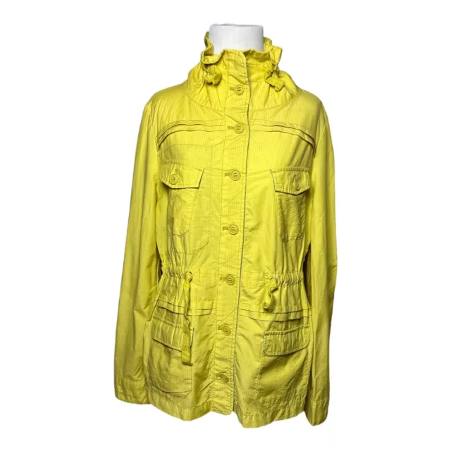 Daughters Of The Liberation Anthropologie Size 6 Utility Jacket Yellow Button Up