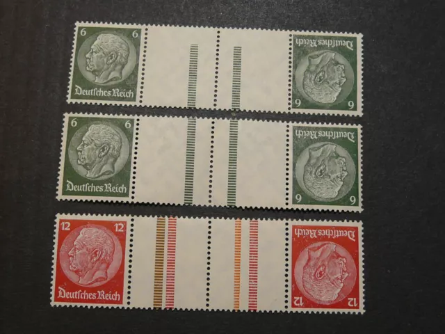 Deutsches Reich, ZD: KZ 22.5, KZ 22.6, KZ 23.3 , postfrisch , MNH, KW : 52,00