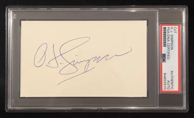 O.J. Simpson Signed Autograph Cut NFL HOF PSA/DNA Slabbed Heisman OJ USC