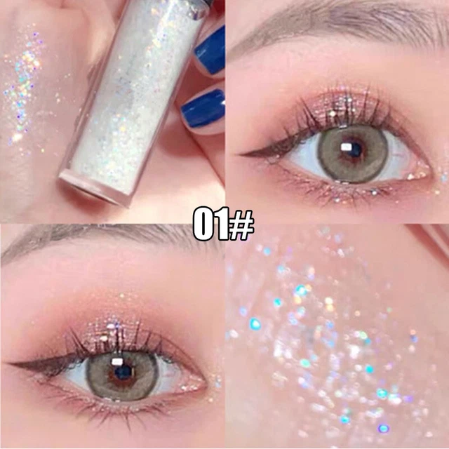 Diamante Brillo Sombra de Ojos Mujer Maquillaje Desnudo Brillo Sombra Líquida Largo Tiempo