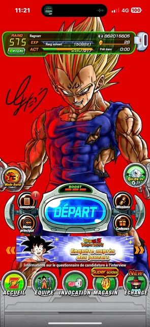 COMPTE DOKKAN BATTLE global 90 lr 1100j de connexion | 146 100% | 63