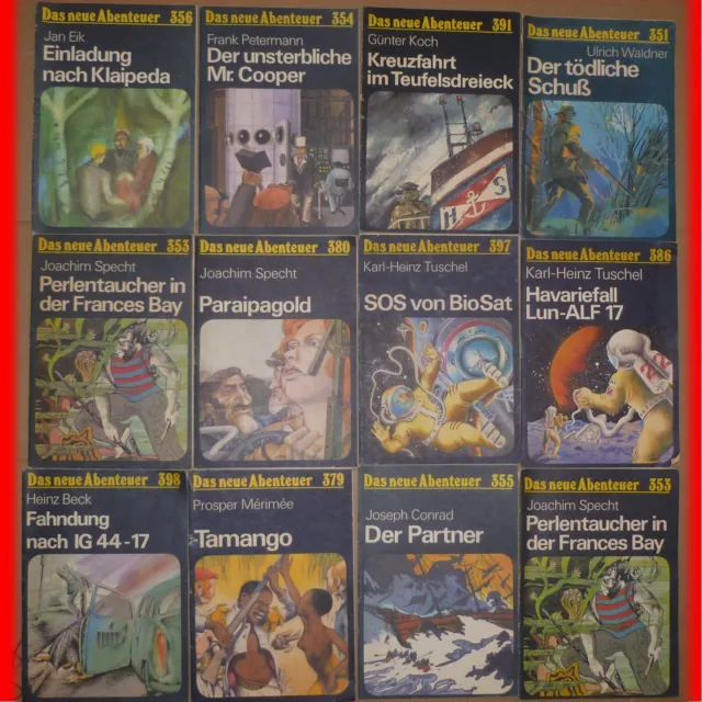 13 Romanhefte Das Neue Abenteuer Verlag Neues Leben DDR 1976 Berlin !!!!!!!!!!!!