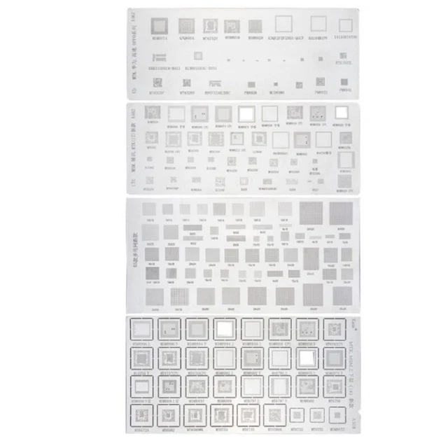 Stencil Universale BGA 4PZ per MTK CPU RAM PM IC Reball Pin Modello di Y4A4
