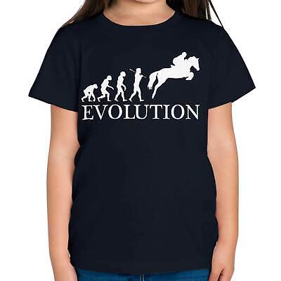 Showjumping Evolution Of Man Kids T-Shirt Tee Top Gift Equestrian