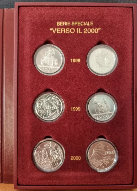 SERIE SPECIALE  " VERSO IL 2000 " Monete d'argento