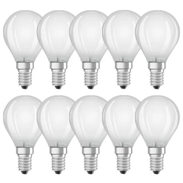 10 x Bellalux LED Filament Tropfen 4W = 40W E14 matt 470lm 827 warmweiß 2700K