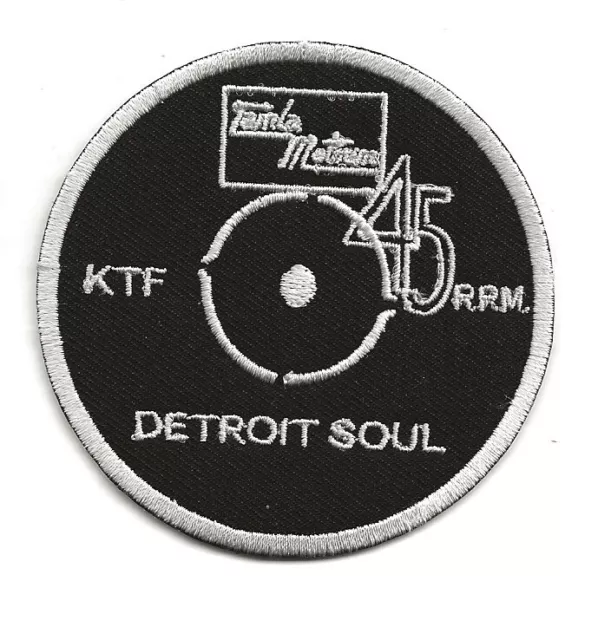 NORTHERN SOUL : TAMLA DETROIT SOUL  - Embroidered Iron Sew On Patch Badge White