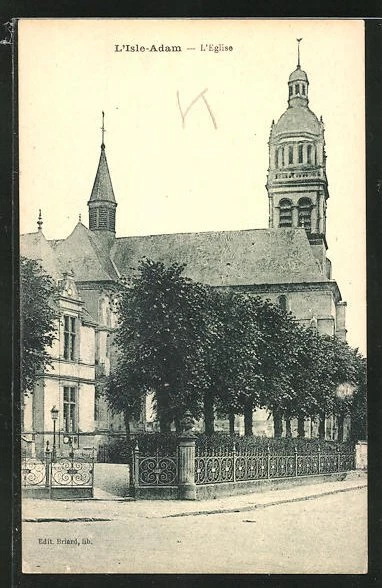 CPA L´Isle-Adam, L´Eglise, Partie an der l'Église