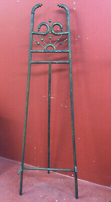 Antique Victorian Bent Wood Stick and Ball Oak Easel Art Painting Display Stand