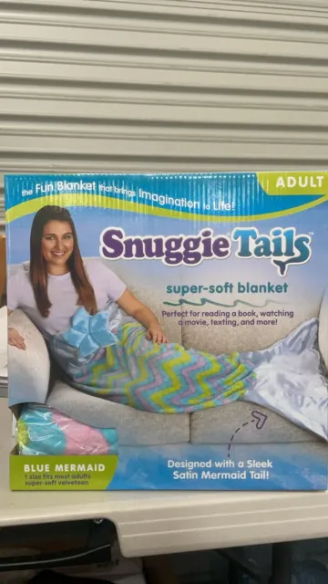 As Seen On Tv Adult Snuggie Tails Super Soft Blanket Purple Mermaid Brand New