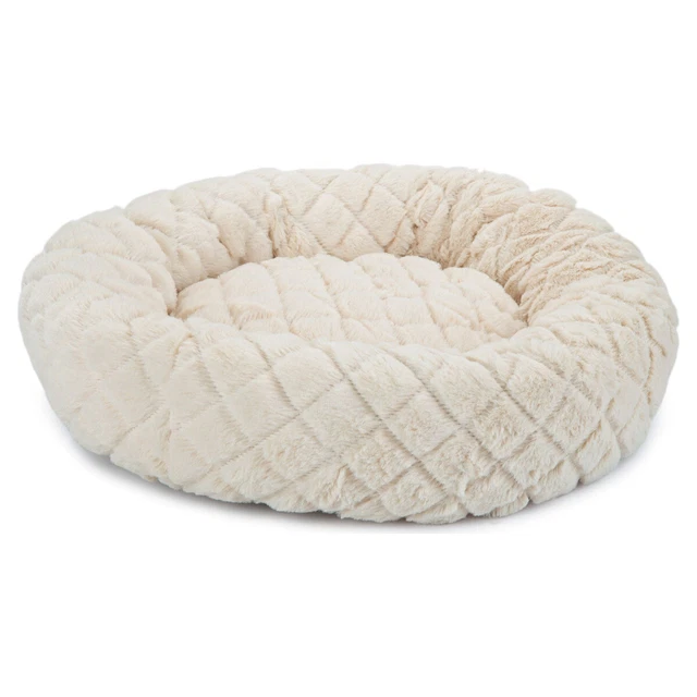 Beeztees Lit de Chat Levisa Peluche Beige, Neuf