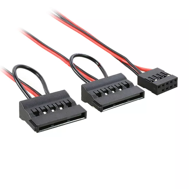 D61 Cable Eléctrico Adaptador de 9pin Cabecera Conector 2x SATA Enchufe 30cm