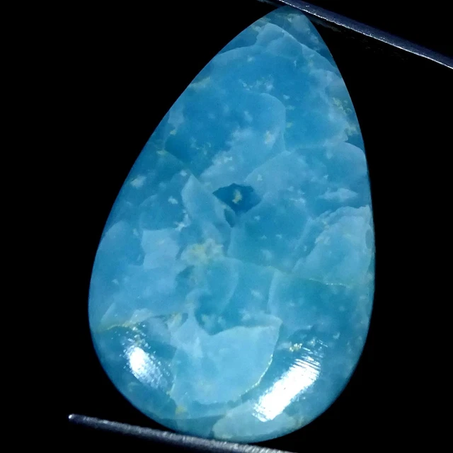 Natural Hemimorphite Gemstone 33.40 Cts Loose Pear Cabochon 22X35X5MM