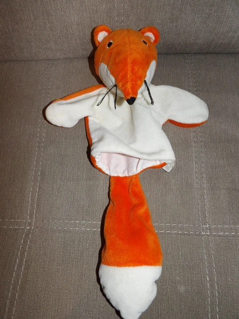 Doudou Nature Et Découvertes Marionnette Renard Blanc Orange