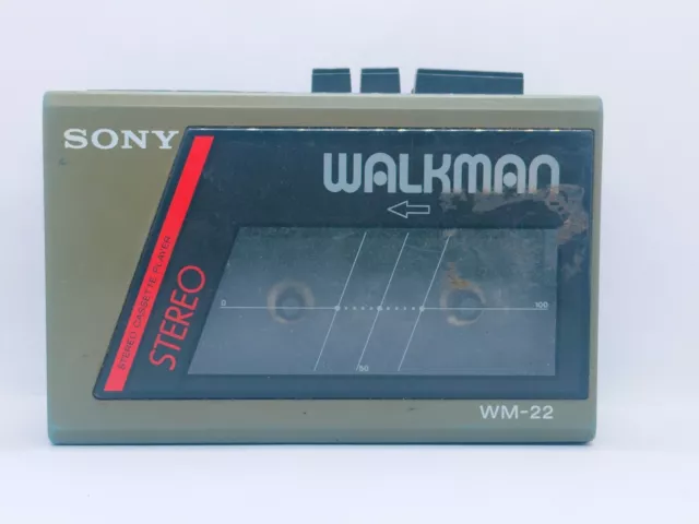 Sony WM 22 Walkman Cassette player Red light comes on For parts or repair