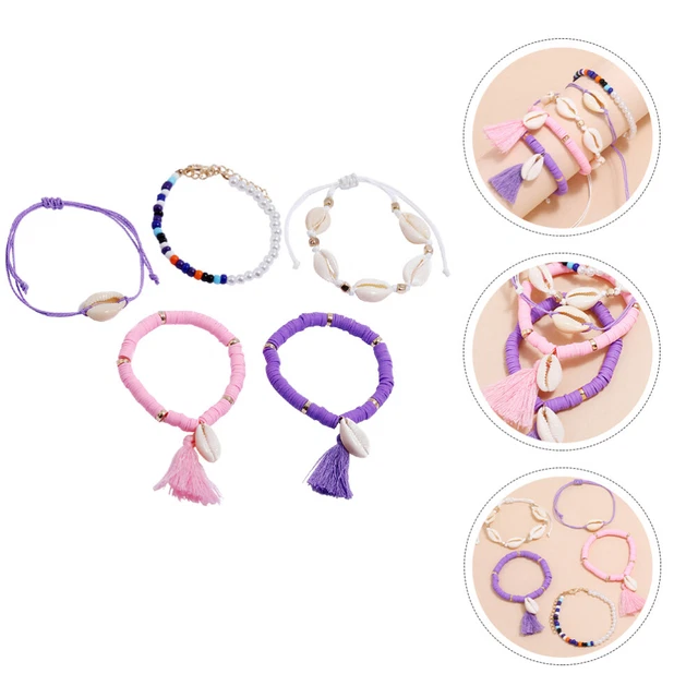 Ensemble De Bracelets Hommes Femmes Perles Coquillage Mode Pour