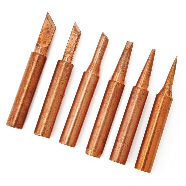Welding Soldering Tips Hand Set Accessories 6 shapes Copper 900M-T New