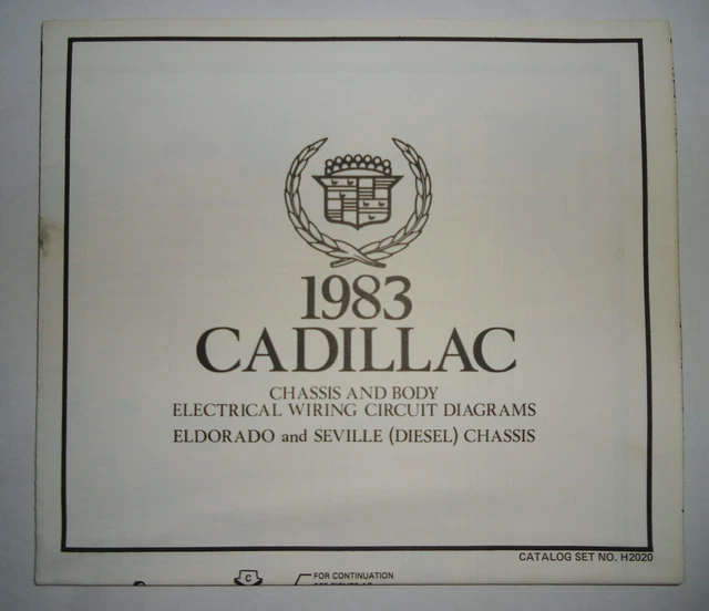 ELEKTRISCHER SCHALTPLAN / Wiring Diagram Cadillac Eldorado Seville