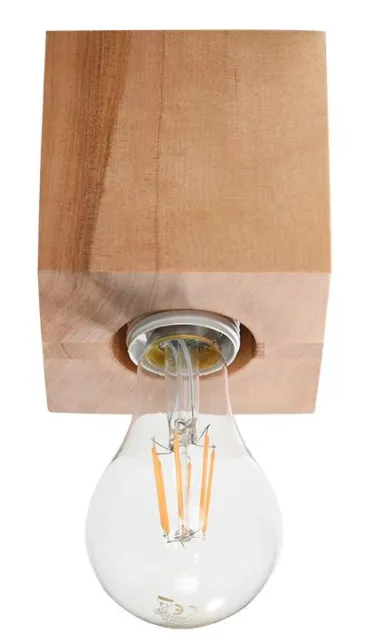 Lámpara,Foco Madera Cuadrados Anch : 10cm Pequeño Moderno Compacto Laberia