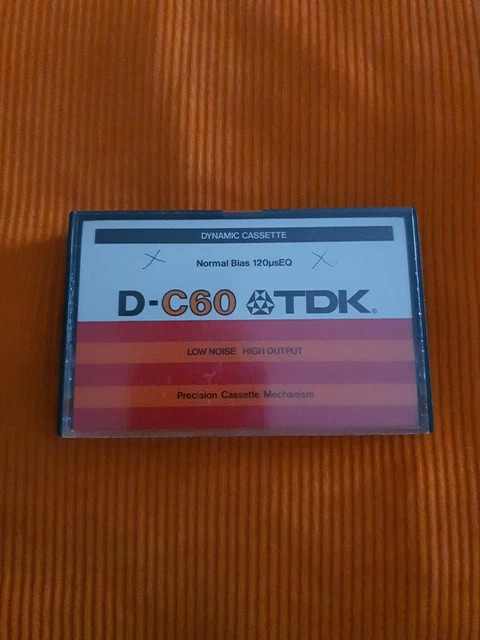 Cassette Audio TDK D-C60 - 60 Minutes - Bas Bruit - Enregistrement Audio