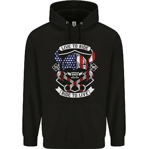 Felpa con cappuccio bambini American Biker moto USA bambini