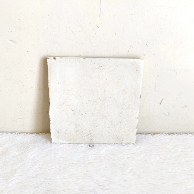 1940s Vintage Beautiful Richards White Plain Tile Decorative England TL15