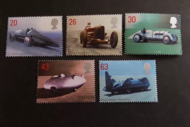 GB MNH STAMP SET 1998 British Land Speed Records SG 2059-2063 UMM