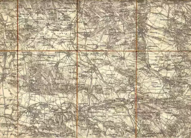 1876 Original Military Detailed Map Ober Hollabrunn Osterreich Austria Hungary