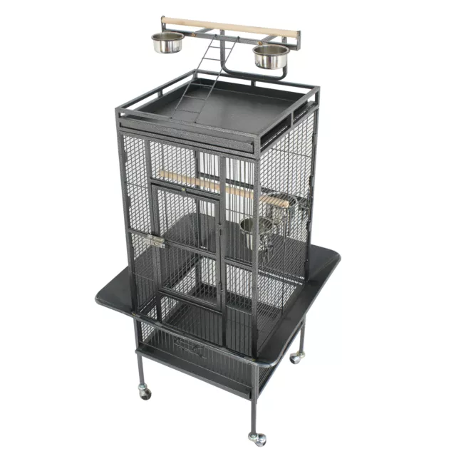 61" Large Bird Cage Large Play Top Parrot Finch Cage Pet Supplies Removable Part 3