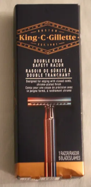 King C Gillette Double Edge Safety Razor, 5 Bladed