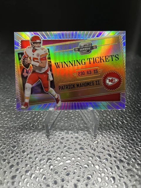 2020 Panini Contenders Optic Patrick Mahomes II Winning Tickets Silver Prizm