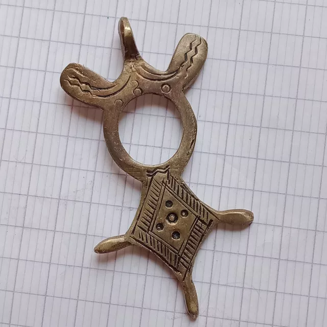 Antique Extremely Rare Ancient Silvred Viking Amulet Pendant Necklace Vintage