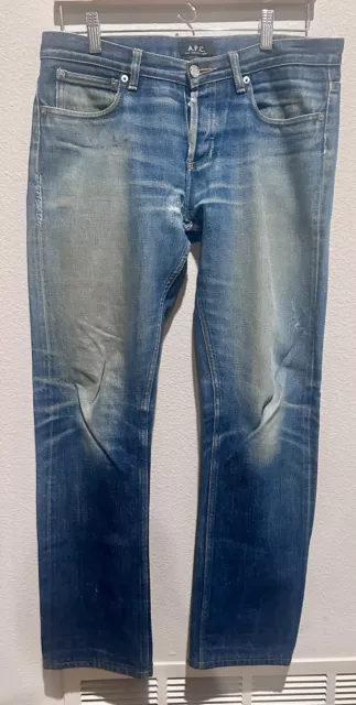 APC Jeans Mens 30x29 Blue Petit New Standard Selvedge Denim