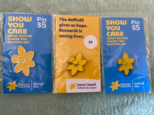 Daffodil Day Badges New Enamel Pin Collectable Yellow Mixed Bulk Lot Sml Med 006