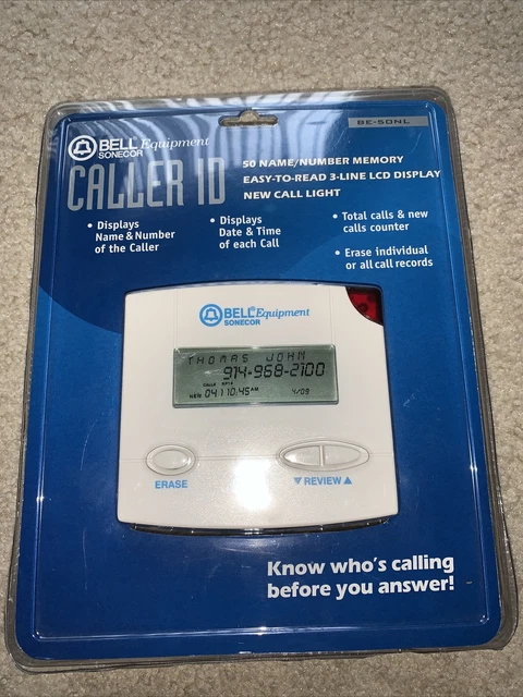 BELL Sonecor Equipment CALLER ID Name & Number  BE-50NL New Sealed
