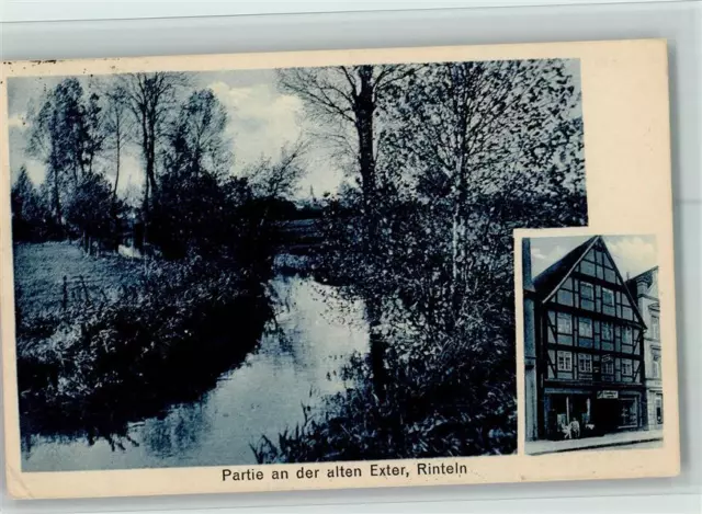 13047671 - 3260 Rinteln Partie an der alten Exter und Cafe Laporte AK 1931