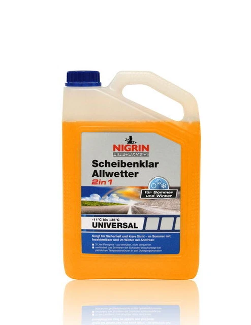 Nigrin 73188 Performance Scheibenklar Allwetter 2In1 3L