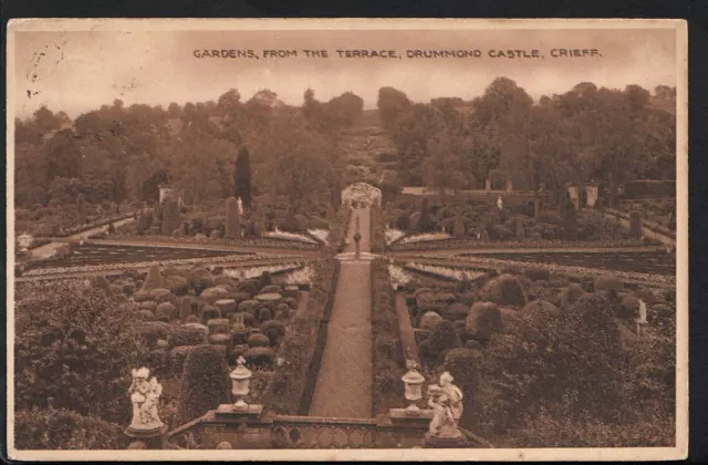 Scotland Postcard - Gardens, From The Terrace, Drummond Castle, Crieff  RS2973