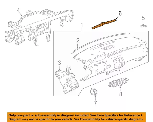 Chevrolet GM OEM Camaro Dash Heater-Defroster Air Outlet Vent Grille 92240518