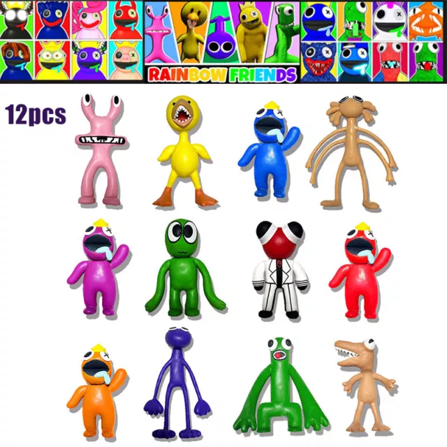 12pcs Roblox Game Rainbow Friends Action Figure Blue Green Doll Pvc Toy  Collectible Model Toys Kids Xmas Gift