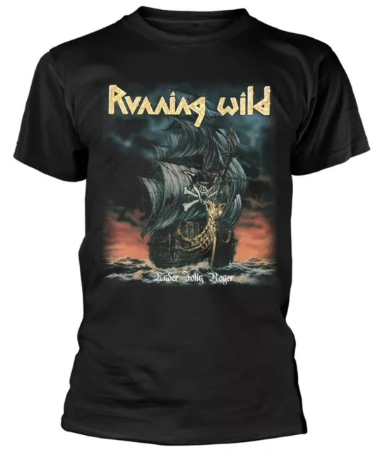 Running Wild 'Under Jolly Roger Album' (Noir) T-Shirt