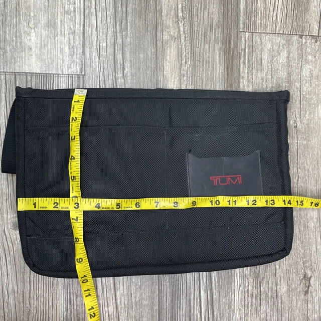 Tumi Alpha Ballistic Nylon Slim Laptop Bag Black Removable Sleeve 13